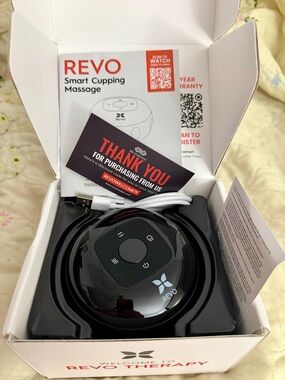 Revo Black Gloss Smart Cupping Massage Device